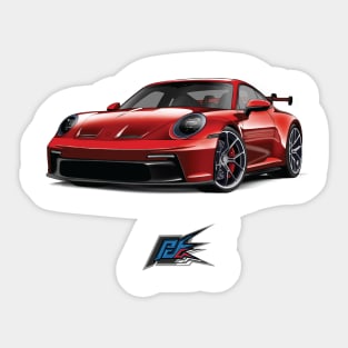 porsche 992 gt3 Sticker